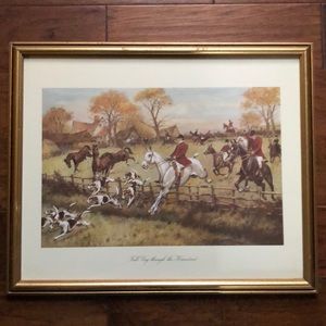 Vintage George Wright Framed Litho in the USA